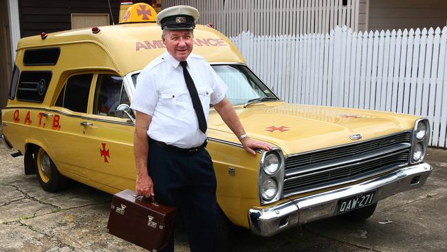 Queensland Ambulance Museum manger Mick Davies. Picture: Peter Cronin