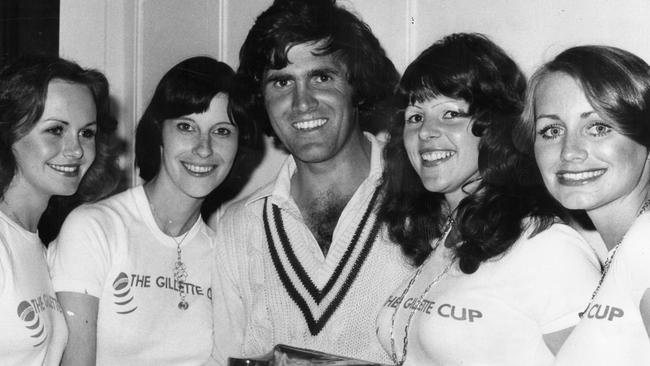 NSW cricketer David Colley after being named man of the match in a 1975 Gillette Cup match against South Australia