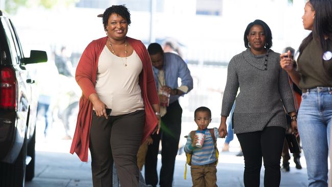 The removal of African-American voters from the register in Georgia could deny Democrat Stacey Abrams becoming the first black woman governor. Picture: AFP