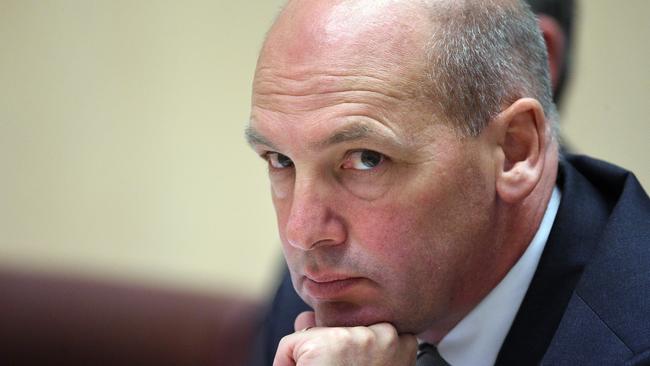 President of the Senate Stephen Parry looks pensive as well he might with revelations he too may be a dual citizen. Picture: AAP