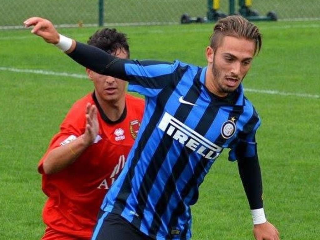 Reno Piscopo playing for Inter Milan after coming up through the academy. Photo: supplied