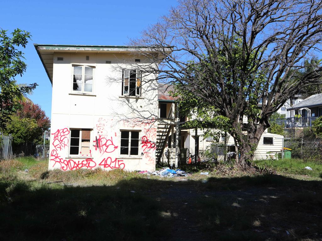 The abandoned house in Queen St Southport, where people are thought to be squatting.. Picture Glenn Hampson