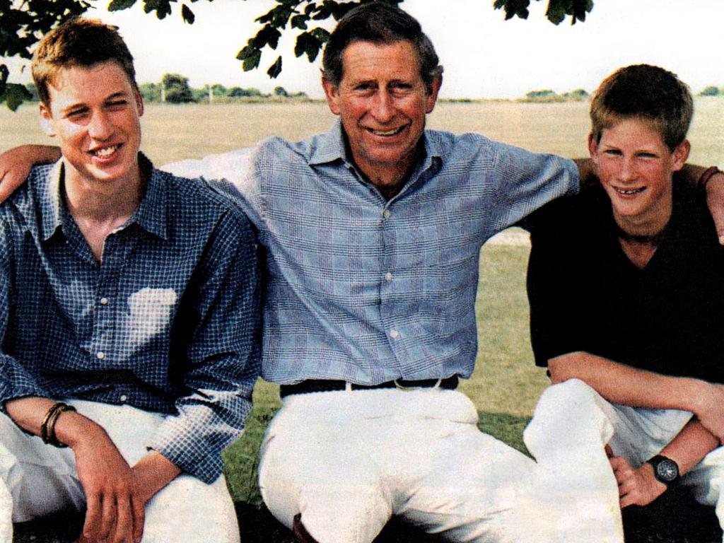 Charles has posed for many loving pictures with sons William and Harry in the past. Picture: Supplied