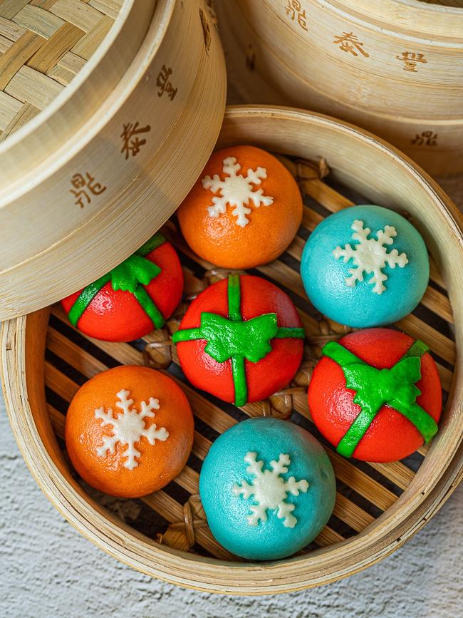 Din Tai Fung’s Christmas buns. Picture: Supplied