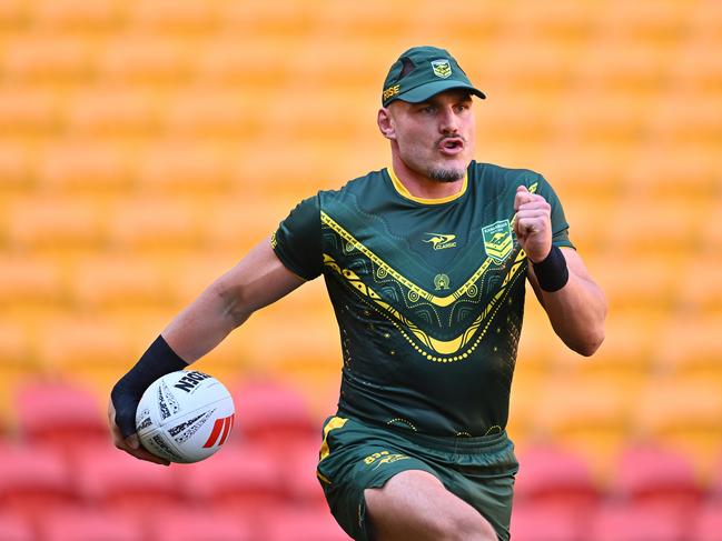 Roosters star Angus Crichton could have been playing for the Wallabies instead of the Kangaroos, but some at Rugby HQ thought he was damaged goods. Picture: Getty Images