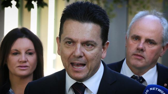 Crossb senators, Jacqui Lambie, Nick Xenophon and John Madigan.