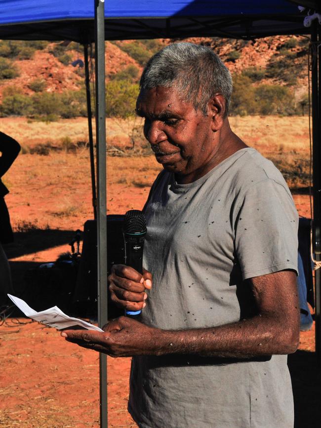 Eric Braedon, an Aboriginal elder of Rainbow Valley. Picture: SATRIA DYER-DARMAWAN