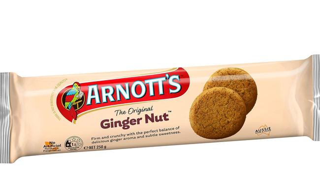 Arnott's Ginger Nut biscuits are made differently in different states.