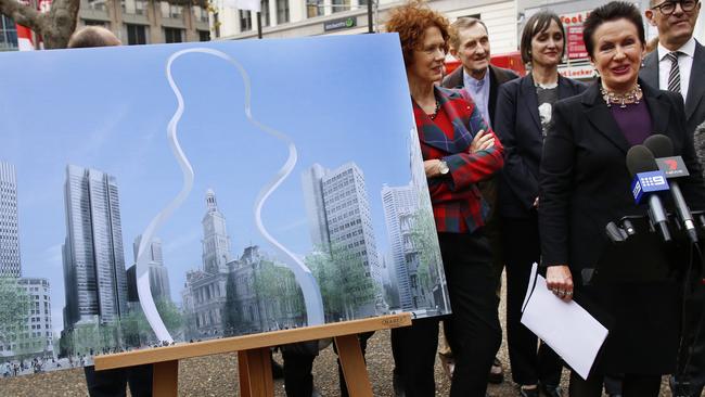 Sydney Lord Mayor Clover Moore has received brickbats for her love of major public artworks such as the proposed Cloud Arch, a 50m cloud-shaped arch proposed for George Street. Picture David Moir