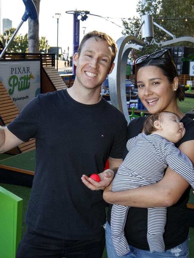 David Reynolds and Tahan Lew Fatt and their son Ryu. Picture: David Geraghty