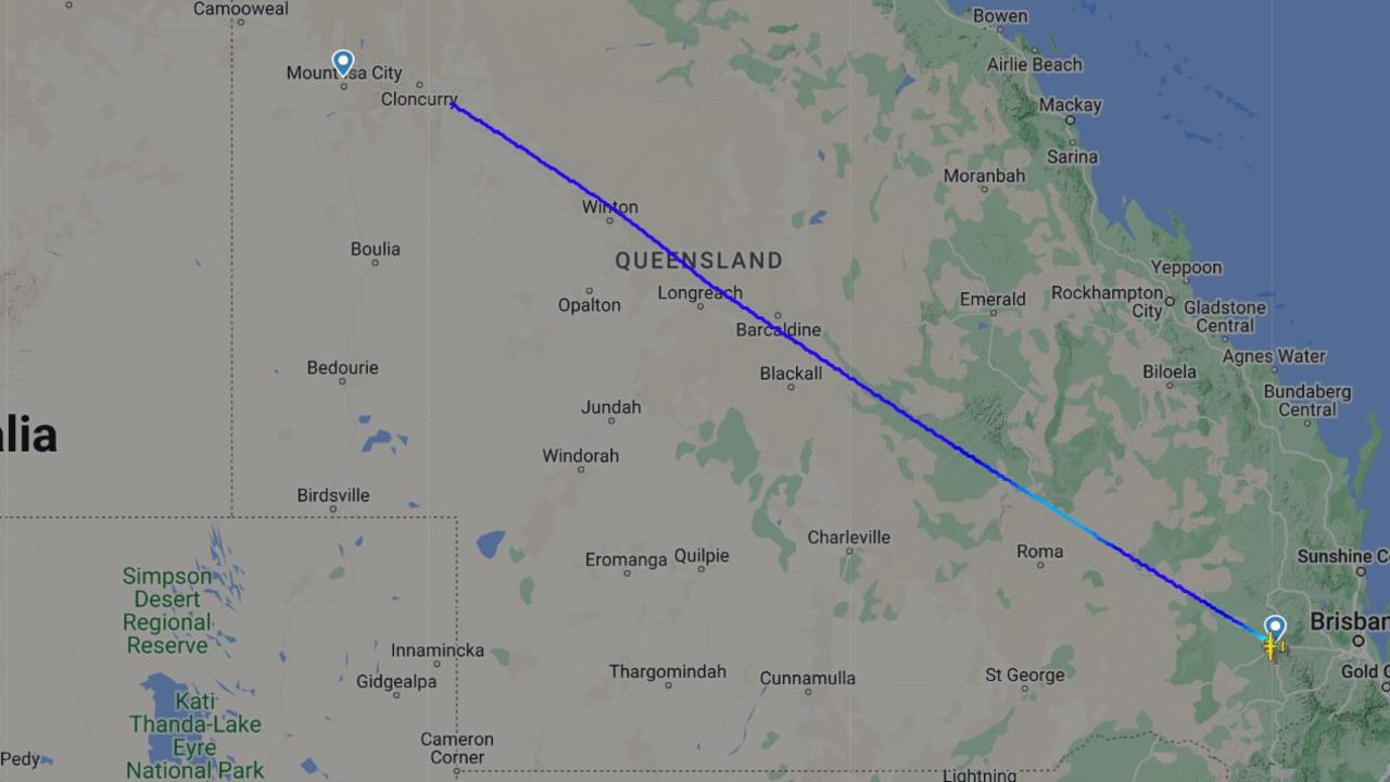 Queensland Police responded to reports of light plane crash at McKinlay, 104km southeast of Cloncurry. Picture: Flight Radar 24