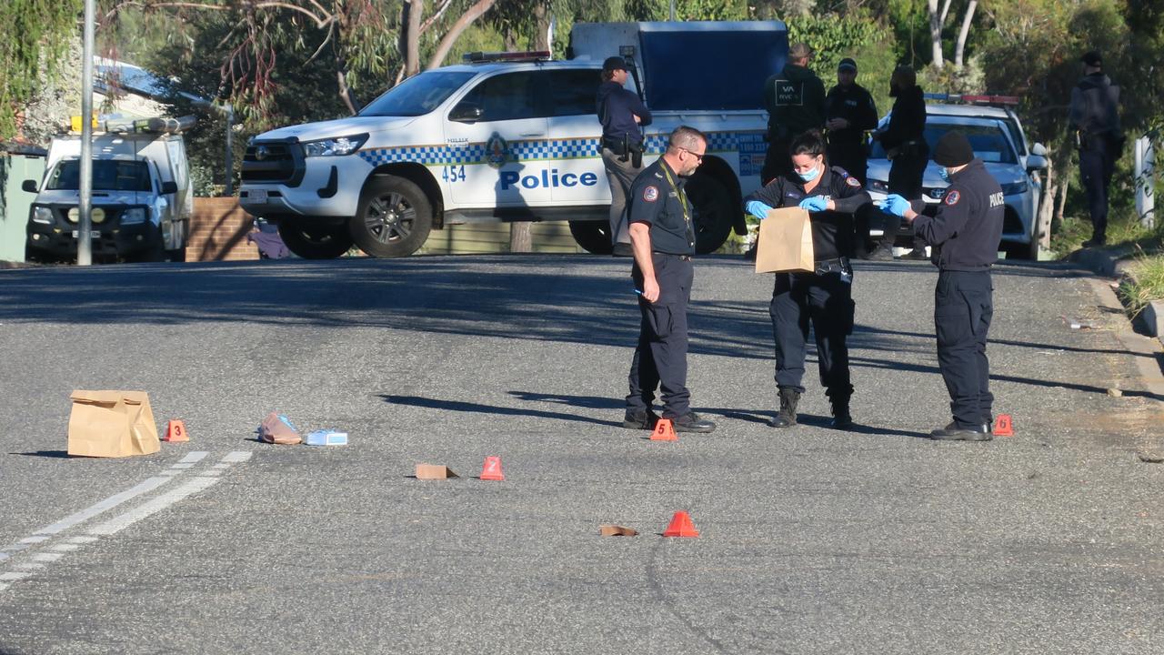 An ongoing police investigation has closed Lyndavale Drive between Engoordina Drive and Saltwell Street in Larapinta, Alice Springs. Picture: Gera Kazakov