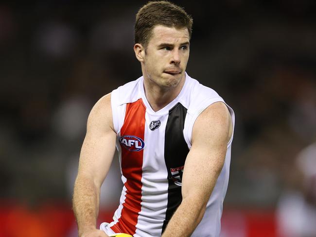 2021 AAMI Community Series. Carlton vs St Kilda at Marvel Stadium, Melbourne.  04/03/2021.   Jack Higgins of the Saints during the 3rd qtr.    . Pic: Michael Klein