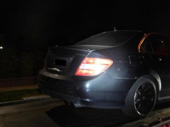 A Mercedes seized in the Greenvale raid which led to Thomas Krnac's arrest. Picture: Victoria Police