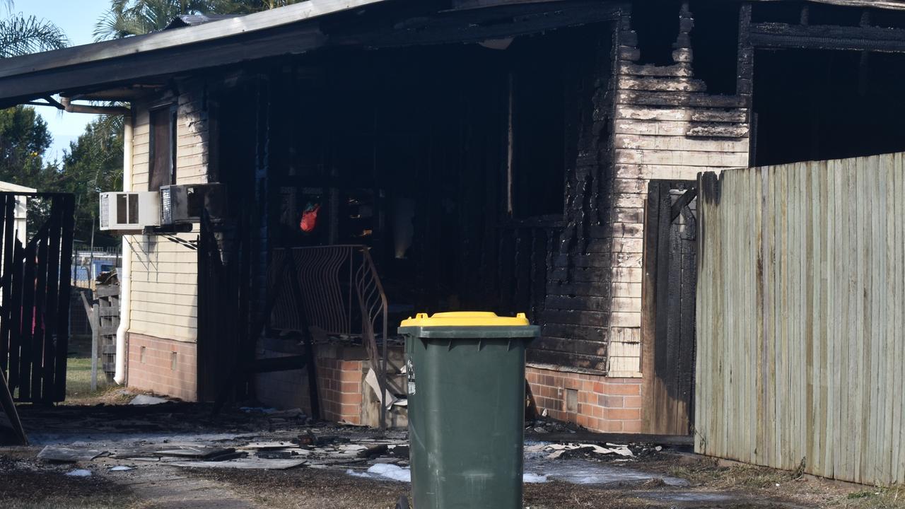 Fire devastated a home at the Bundaberg suburb of Walkervale.