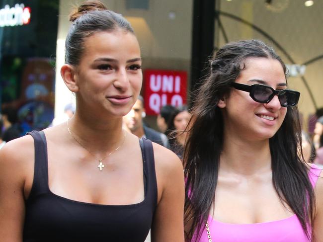 SYDNEY, AUSTRALIA: Newswire Photos: DECEMBER 26 2023: Monika Saade, Isabella Saade and Amy Farah are seen shopping in Pitt street mall in the Sydney CBD  as thousands of people gather to cash in on the Boxing Day Sales . Photo by: NCA Newswire/ Gaye Gerard