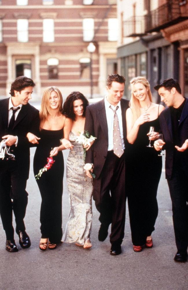 The cast of Friends, which had a successful TV run from 1994 until 2004. Picture: Getty Images