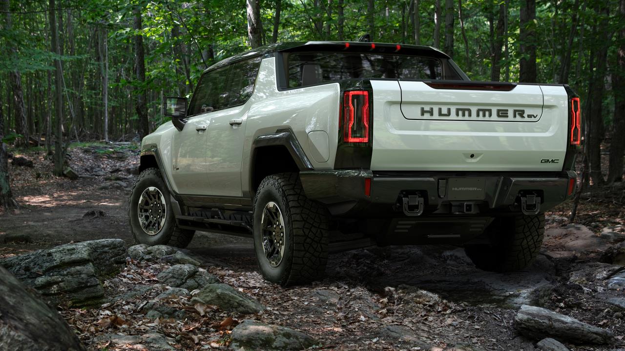 The Hummer can crab walk and drive diagonally.