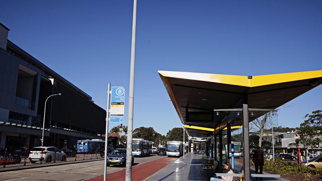 The B-Line bus station at Warringah Mall. Picture: Adam Yip / Manly Daily