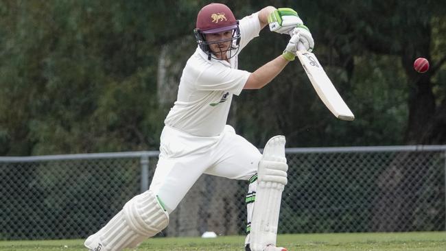 Fitzroy Doncaster’s Liam Banthorpe blasted an unbeaten 102 last round against St Kilda. Picture: Valeriu Campan