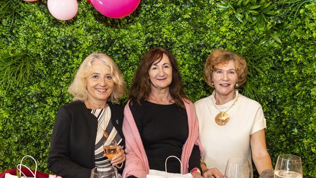 At Fitzy's Colour of Change luncheon are (from left) Catherine Loubet, Benita Wharrey and Robyn Storey raising funds for local breast cancer support, Thursday, May 26, 2022. Picture: Kevin Farmer