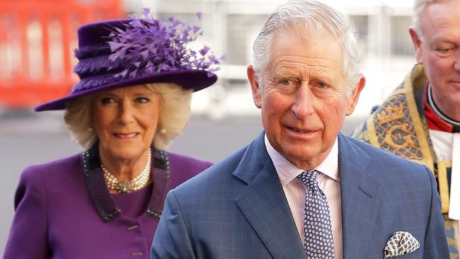 Britain's Prince Charles, Prince of Wales (R) and his wife Britain's Camilla, Duchess of Cornwall.