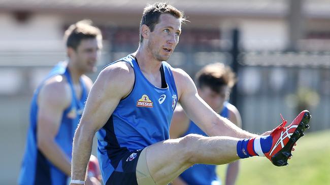 Dale Morris hurt his knee at Western Bulldogs training. Picture: Michael Klein