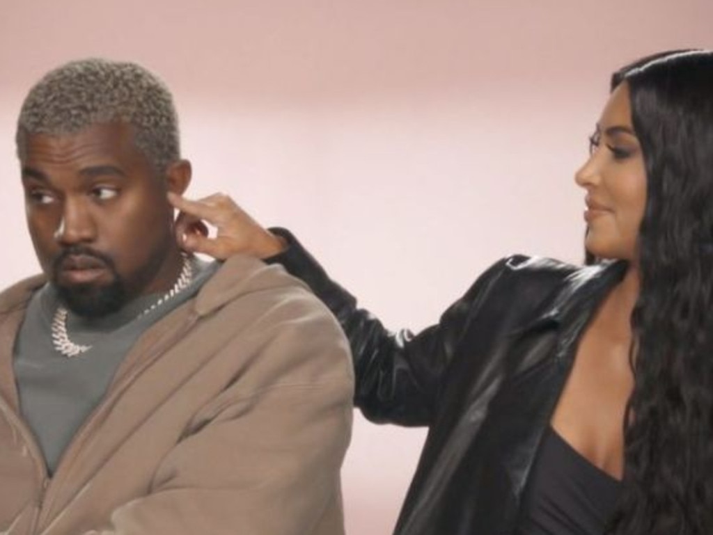 Kim Kardashian and Kanye West on Keeping Up With The Kardashians. Picture: Supplied