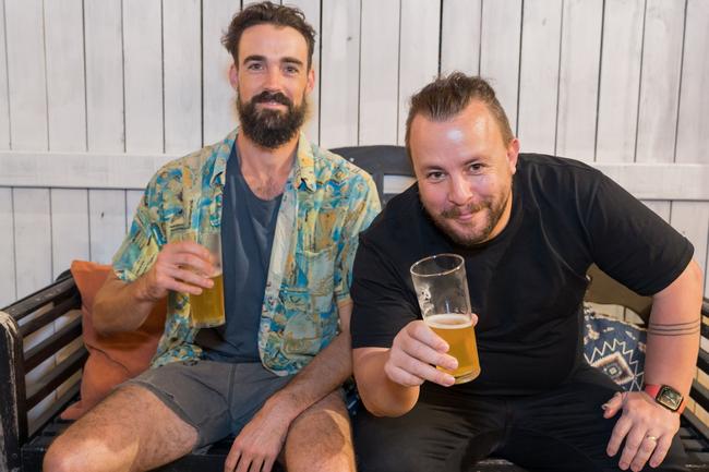 Ben Wallington and Murray Galbraite. The Pulse for EL RANCHERO Launch at West Burleigh Heads, April 7 2023. Picture: Steven Grevis