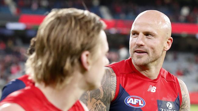 Nathan Jones leaves the MCG with a smile on his face. Picture: Getty Images