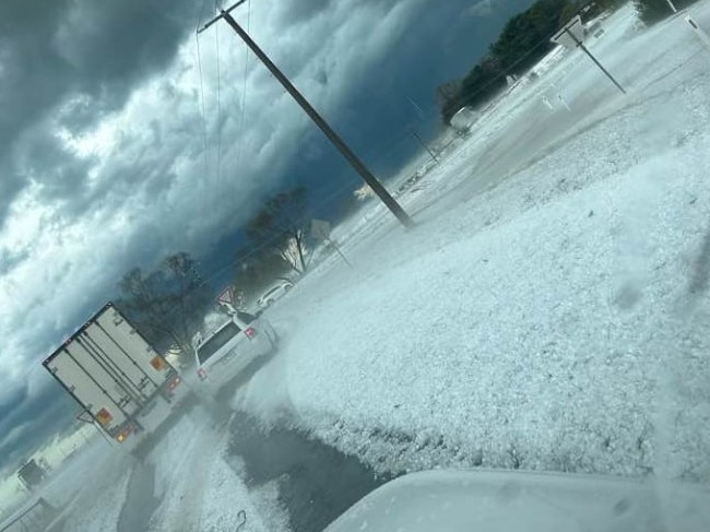 Wild weather lashed the small town of Casterton. Picture: Vic Emergency App