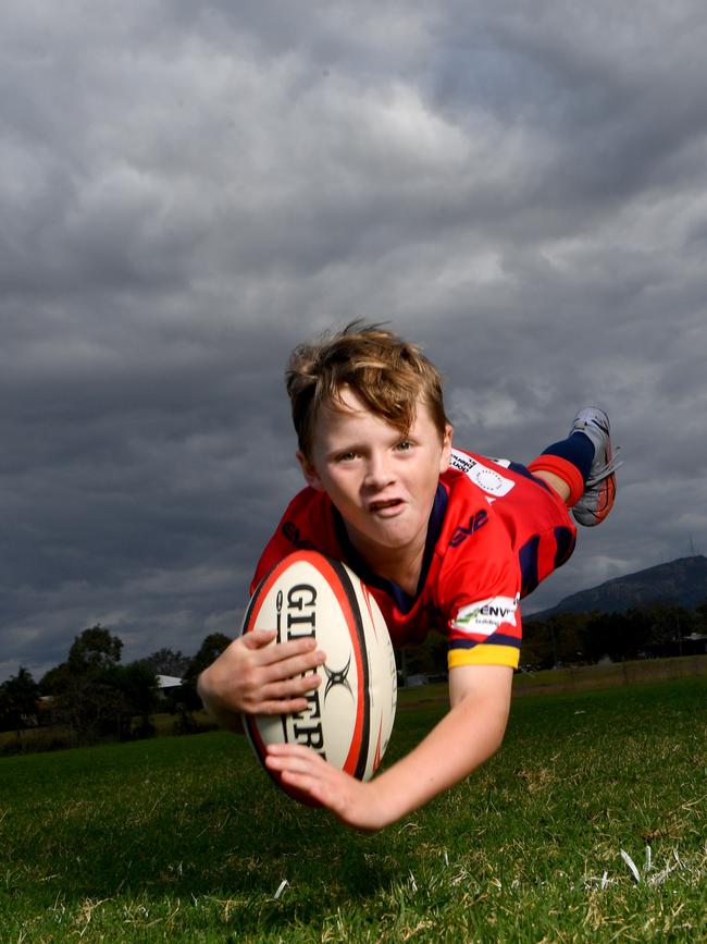 BEST PHOTOGRAPHS 2022. Evan Morgan. Try scoring machine Will Travers, 10. Picture: Evan Morgan