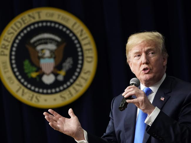 US President Donald Trump imposes China with $US60 billion in tariffs. Picture: AFP