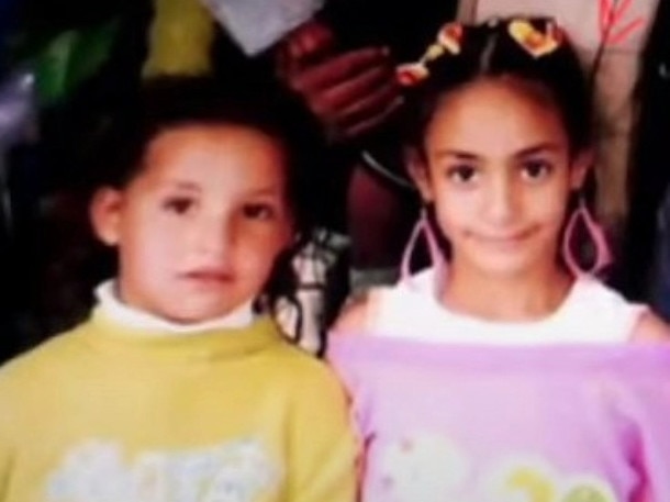 Childhood photo of Algeria's Imane Khelif (right). Picture: Supplied