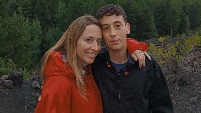 Solly Vanunu, 14, right, and his mother Sarah.