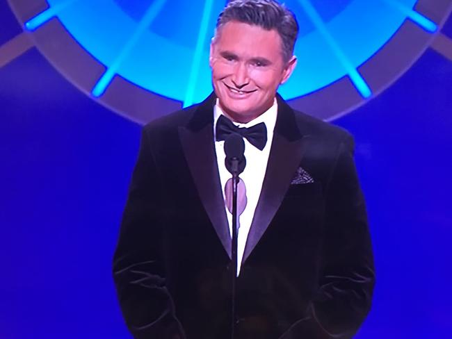 Dave Hughes opens the 2016 Logie Awards.