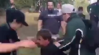 Teens attacked a father outside a Logan school. Picture: supplied