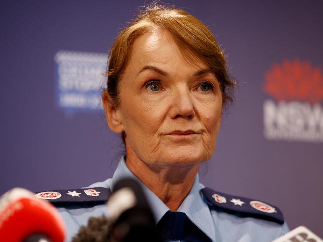 SYDNEY, AUSTRALIA - NewsWire Photos NOVEMBER 27, 2024: Police Commissioner Karen Webb during a press conference following the Supreme Court found rural police officer Kristian White guilty of manslaughter. Picture: NewsWire / Nikki Short