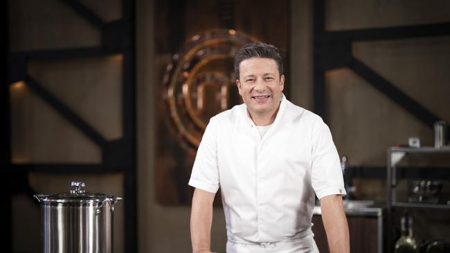 Jamie Oliver on the 2023 season of MasterChef Australia. Picture: Channel 10