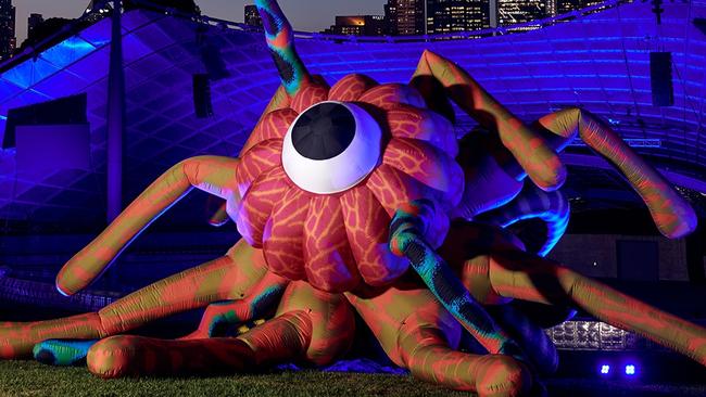 Inflatable sculpture at The Wilds. Picture: Rising<br/>