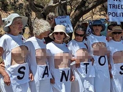 Three women were arrested after protesting during the Tour Down Under in South Australia. Picture: Extinction Rebellion.