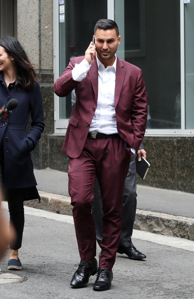 Salim Mehajer is released from police custody yesterday after being charged with assault. Picture: Brianne Makin