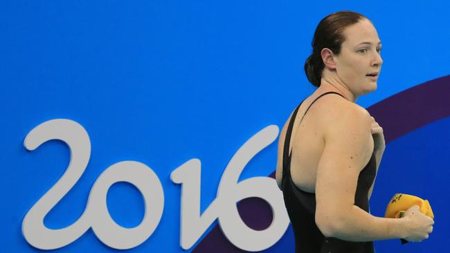 Cate Campbell showed NRL players how to handle adversity. Picture: Alex Coppel