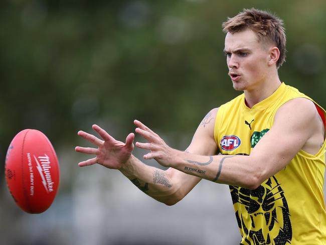 MELBOURNE, FEBRUARY 14, 2025: Richmond Football Club pre-season training at Punt Road Oval. Campbell Gray. Picture: Mark Stewart