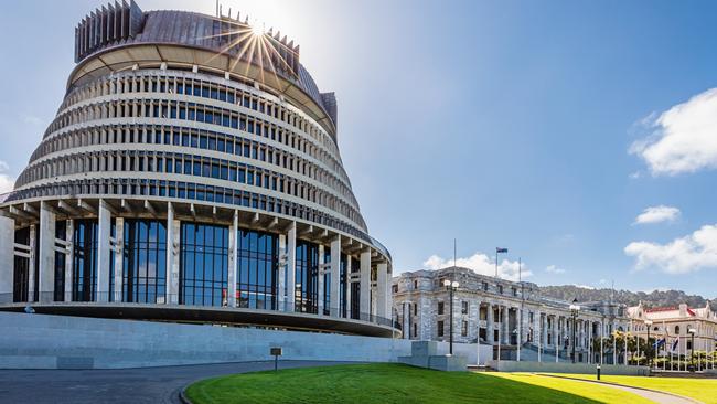 The Beehive Building, New Zealand's Parliament House.