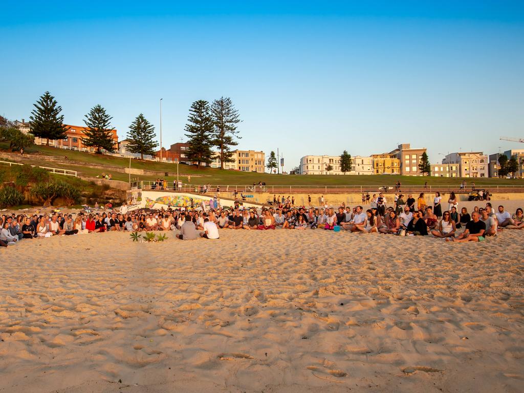 Annalise Braakensiek Memorial held at Bondi Beach around 6am Wednesday January 16 Image Picture: Monique Harmer