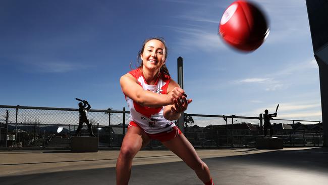 Clarence TSLW player Nicole Bresnehan earned her fourth selection in the Team of the Year. Picture: Zak Simmonds