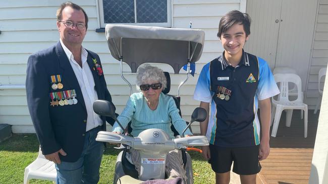 David Dalgleish, June Harper and Sean Dalgleish also attended the Hervey Bay Anzac Day main service.