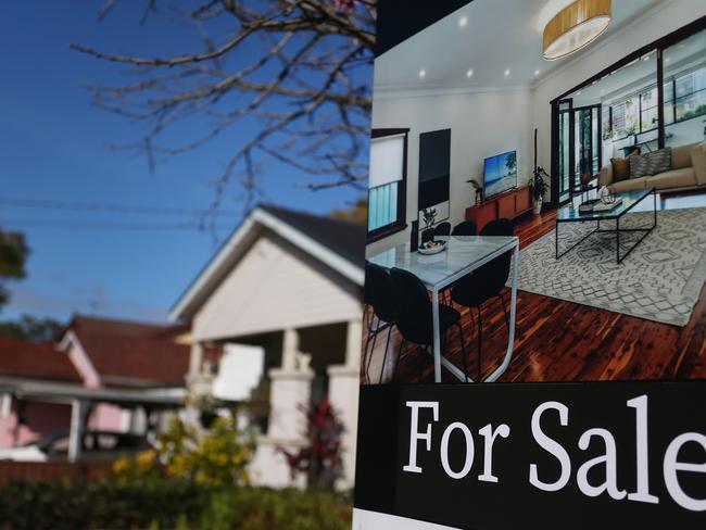 SYDNEY, AUSTRALIA - SEPTEMBER 06: A real estate sign is seen at a property in Croydon Park on September 06, 2022 in Sydney, Australia. A rise in cost of living and increased mortgage rates are putting pressure on the Australian housing market, with prices predicted to continue to fall sharply over the coming year. Recent figures from property consultant CoreLogic show the largest monthly decline since 1983, after peaking in April, values are now down by 3.5% nationally. (Photo by Lisa Maree Williams/Getty Images)