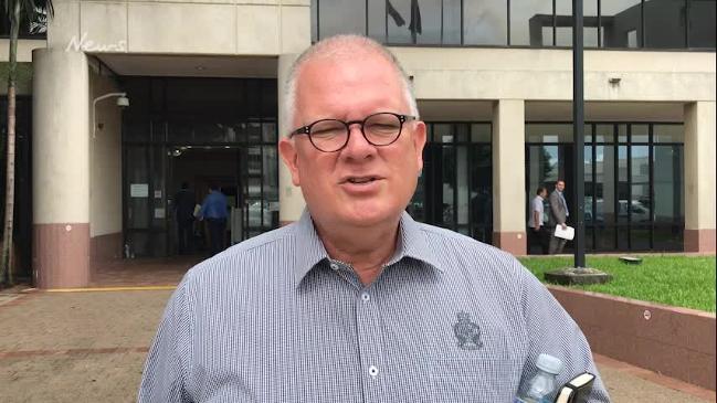 Queensland Police Union general secretary Mick Barnes speaks to media